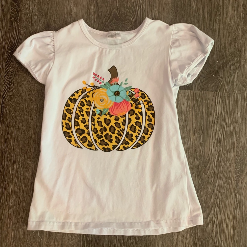 Leopard pumpkin boutique top